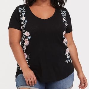 Torrid Classic Fit Heritage Slub V-Neck Tee Sz 1
